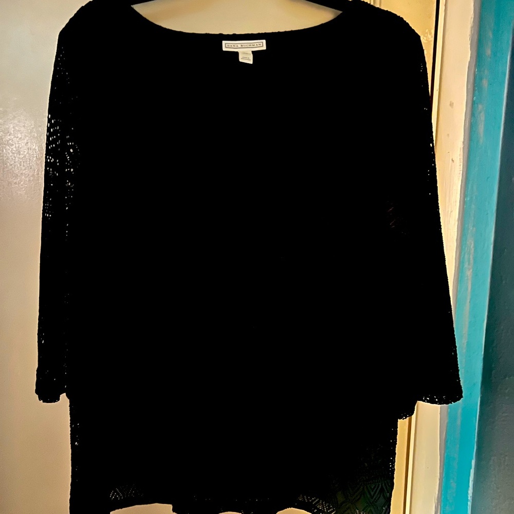Top Black XL Quarter Sleeve